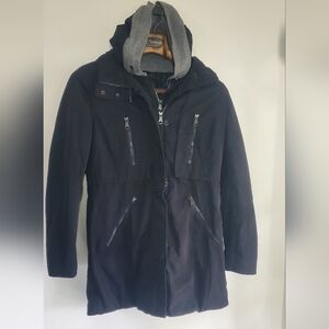 Men's Black Hooded Jacket